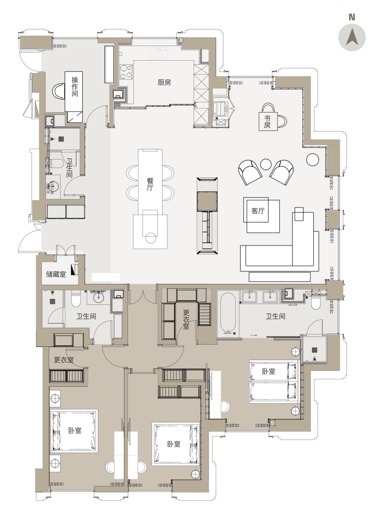 3+1户型 面积:252平米 平面图.jpg